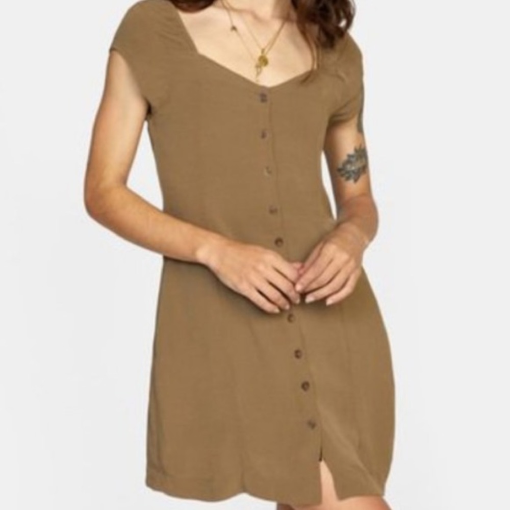 RVCA interrupt Mini dress size small earth toned